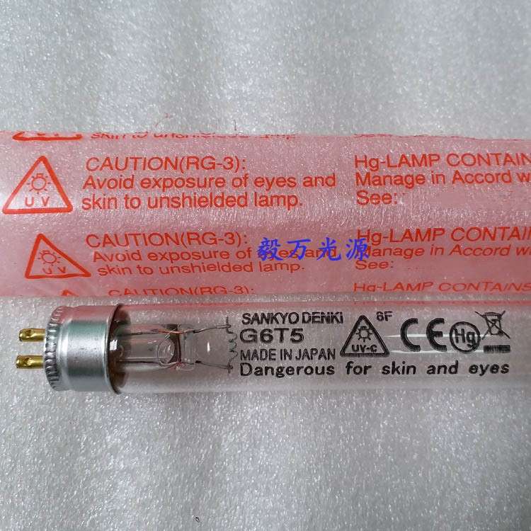 SANKYO DENKI三共G6T5紫外线消毒灯GL6 6W紫外线灭菌灯