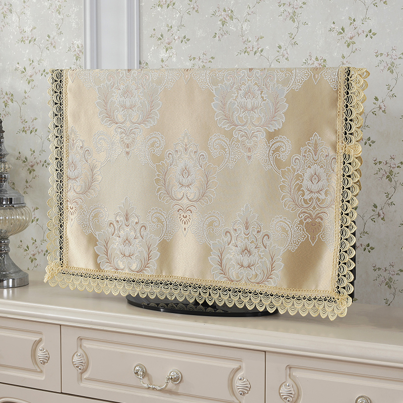 欧式电视机罩防尘罩布艺蕾丝盖布电视机套家用液晶小方巾50英寸