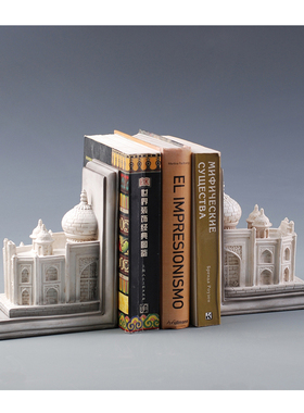 欧式建筑书立家居书房装饰摆件样板间软装饰品简约时尚书靠书档