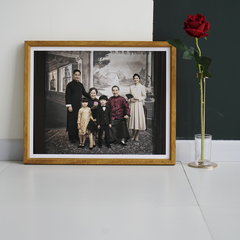 柚木G1 婚纱照放大全家福定制洗照片做成相框冲印加装裱画框挂墙