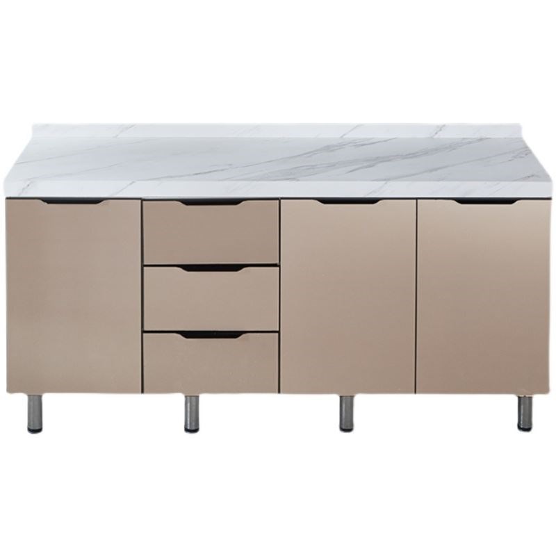 柜组合灶台一体农村大理石定制橱柜经济型家用碗柜厨房柜简易厨柜