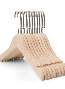 简约样板房木质衣撑衣帽间实木防滑衣架儿童房衣挂衣柜装饰品摆件