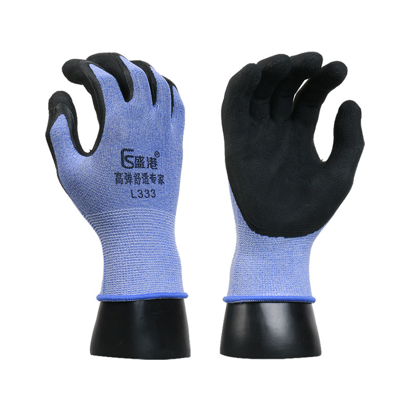 盛港L333手套劳保耐磨工作发泡橡胶乳胶防护加厚防滑防水带透气
