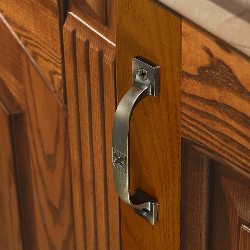 新中式柜门拉手明装推拉大门把手抽屉橱柜门把手手柄古铜家具五金