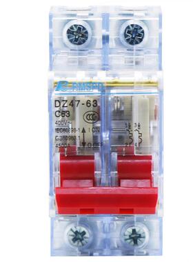 人民电气 透明小型断路器 DZ47-63 1P2P 3P 4P32A63A工地空气开关