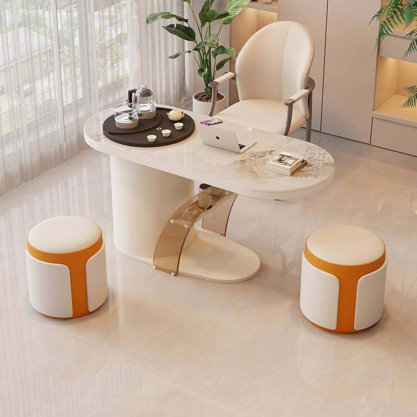 奶油风家用小型阳台岩板茶桌烧水壶一体嵌入式茶具一整套白色茶台,住宅家具,家用茶台/茶桌,淘宝优惠券,粉丝福利购,淘宝优惠卷