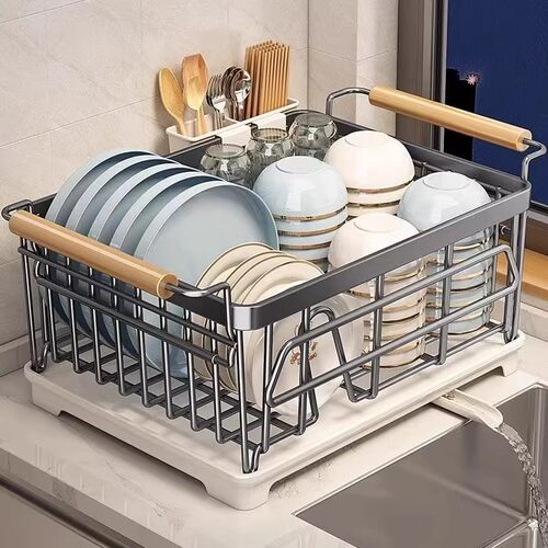 德国厨房碗架沥水架304不锈钢碗碟置物架台面放碗筷盘子收纳篮筐