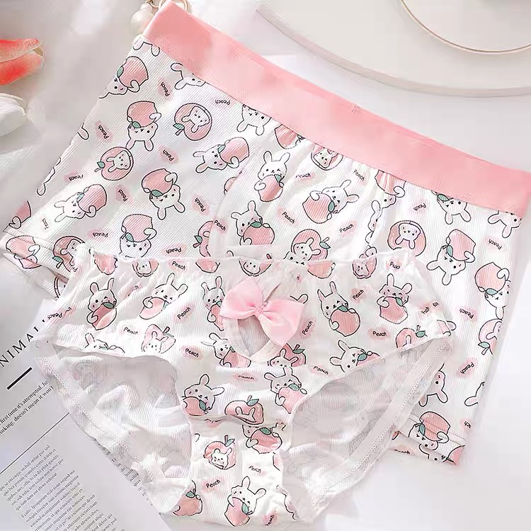 情侣内裤月兔抱苹性清新可爱感蕾丝透气舒适一男一女卡通可爱送礼