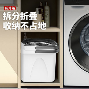 免手洗拖布桶全钢金属篮吸水旋转拖把 批发懒人家用拖地分体式