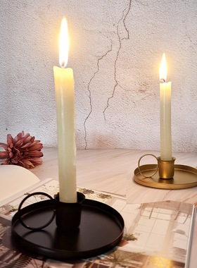 跨境新款创意金属轻奢铁质烛台烛台茶杯铁艺家居室内烛台饰品