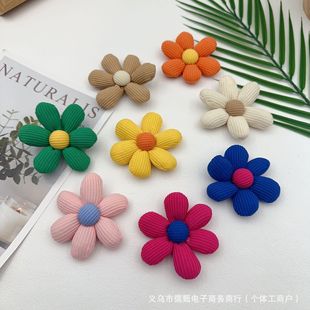 立体花朵大号五瓣花挂件充棉华夫格六瓣花胸针挂饰品配件 韩版