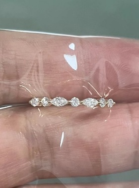 ins菱星马眼排钻戒指女时尚轻奢冷淡风高级感食指戒开口新款批发