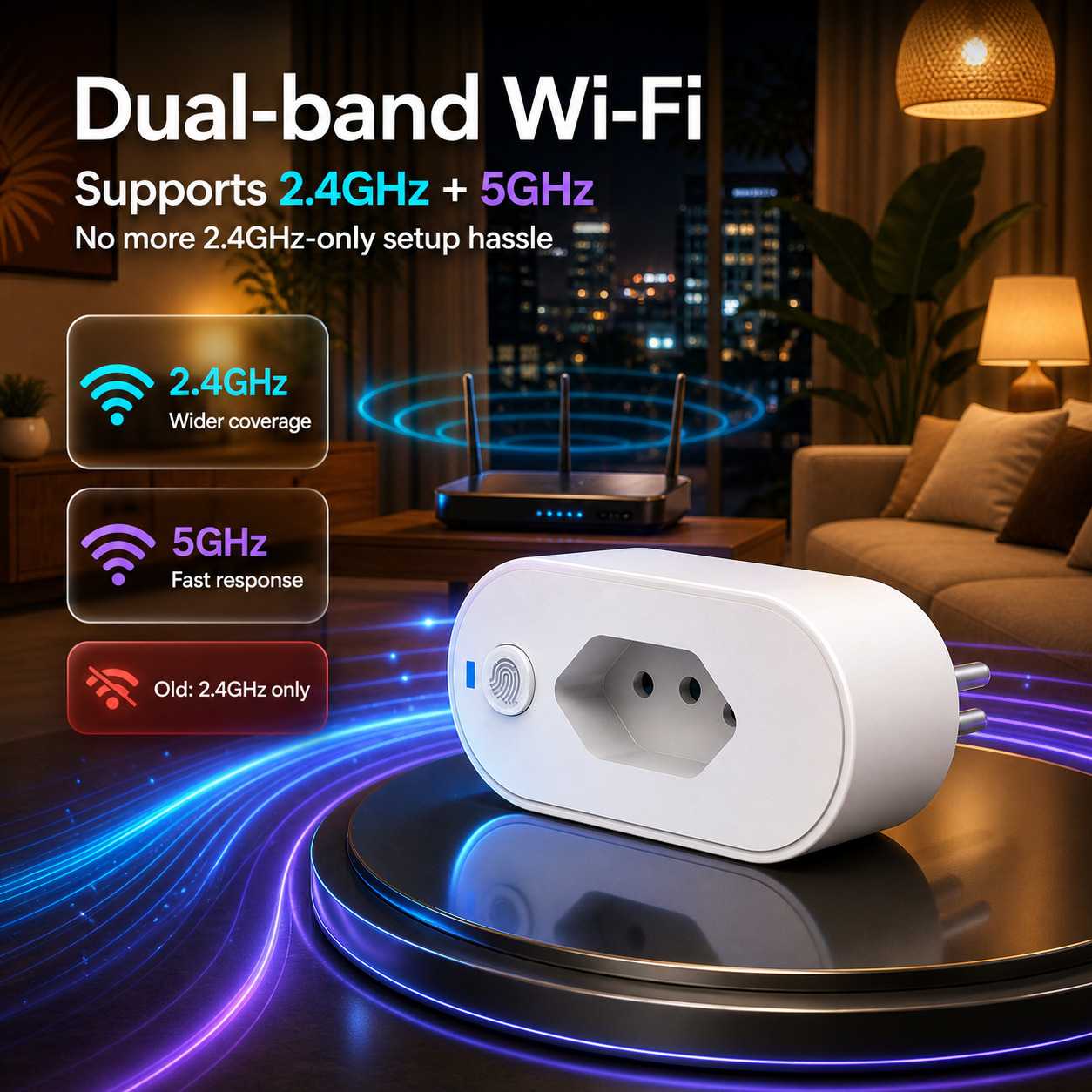 5G双频TuyaWiFi16A巴西规智能插