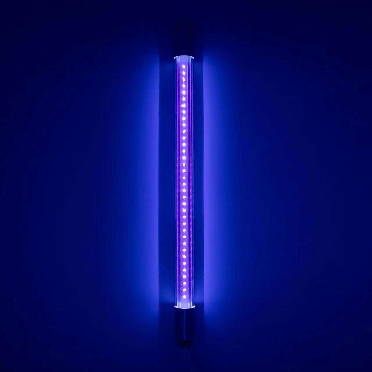 T8诱蚊灯管UVA诱虫led灯管UV紫外220V紫光365nm灯管石英玻璃