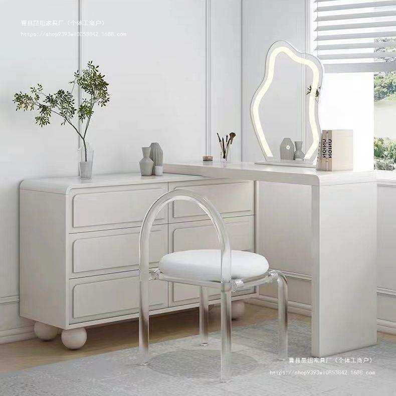 轻奢奶油风m梳妆台斗柜一体收纳柜现代简约可伸缩转角化妆桌子,模玩/动漫/周边/娃圈三坑/桌游,模型制作工具/辅料耗材,淘宝优惠券,粉丝福利购,淘宝优惠卷