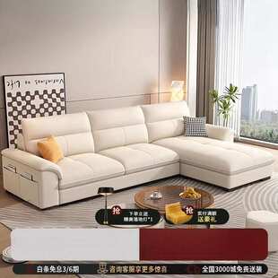 欧弥布艺沙发客厅小户型简约现代棉麻科技布直排麻爪皮佛山家具