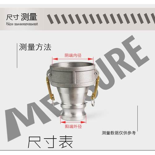 ll铝合金阴端变阳端快速接头阴变阳母变公阴阳变径转换管接C型变E