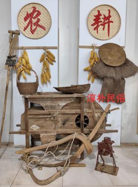 老物件农耕文化民俗怀旧摆件农家院饭店装饰品覆古风车农具道具