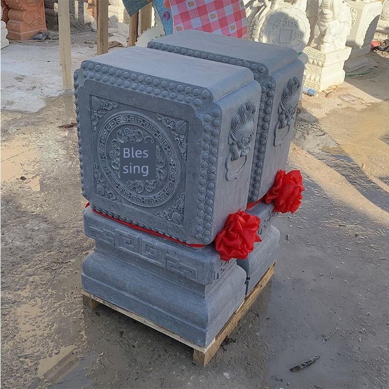 石雕门墩方形小象门鼓石院子摆件石头雕刻工艺品彷古大门摆设