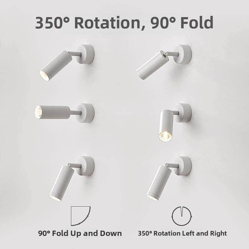 床头壁灯卧室现代极简阅读灯电视壁灯可旋转壁挂式射灯Led洗墙器