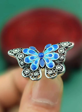 2025新款国风百搭显白珐琅蝴蝶女士潮流饰品指环民族风个性