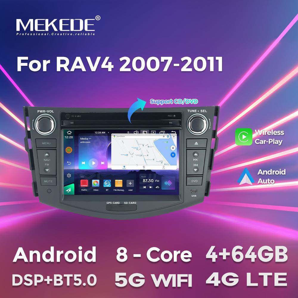 适用丰田Toyota Rav4 07-11款带DVD安卓大屏中控导航蓝牙Carplay