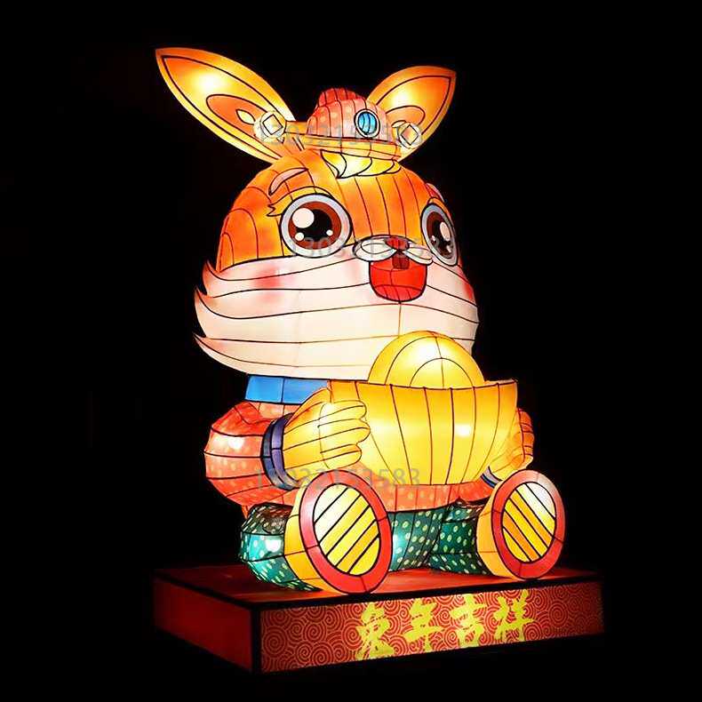 兔年卡通兔宝宝亮化装饰花灯彩灯 春节元宵节节日气氛装饰道具
