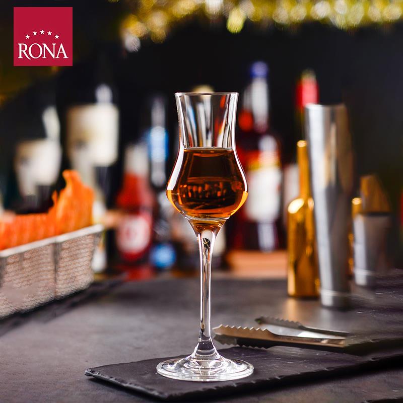 捷克RONA原装进口水晶玻璃利口杯烈酒杯高脚杯甜酒杯品酒杯闻香杯
