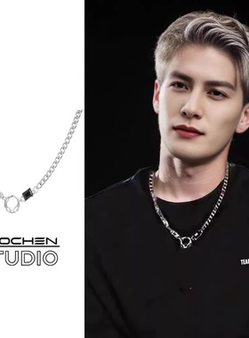 嘻哈痞帅毛衣链高街男款小众高级设计感男士项链个性潮男吊坠配饰