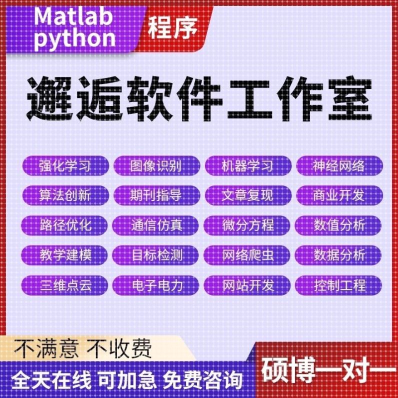 Matlab代编程序Python代编程序深度学习图像信号处理算法通信仿真
