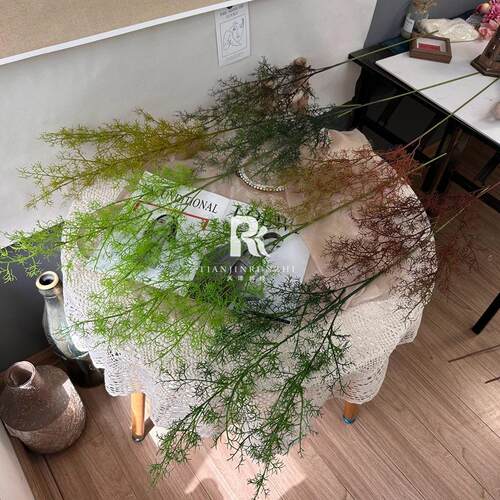 仿真绿芦荀草瑚枝假花绿荀草森系婚植礼造AL-1360景珊花艺板房吊