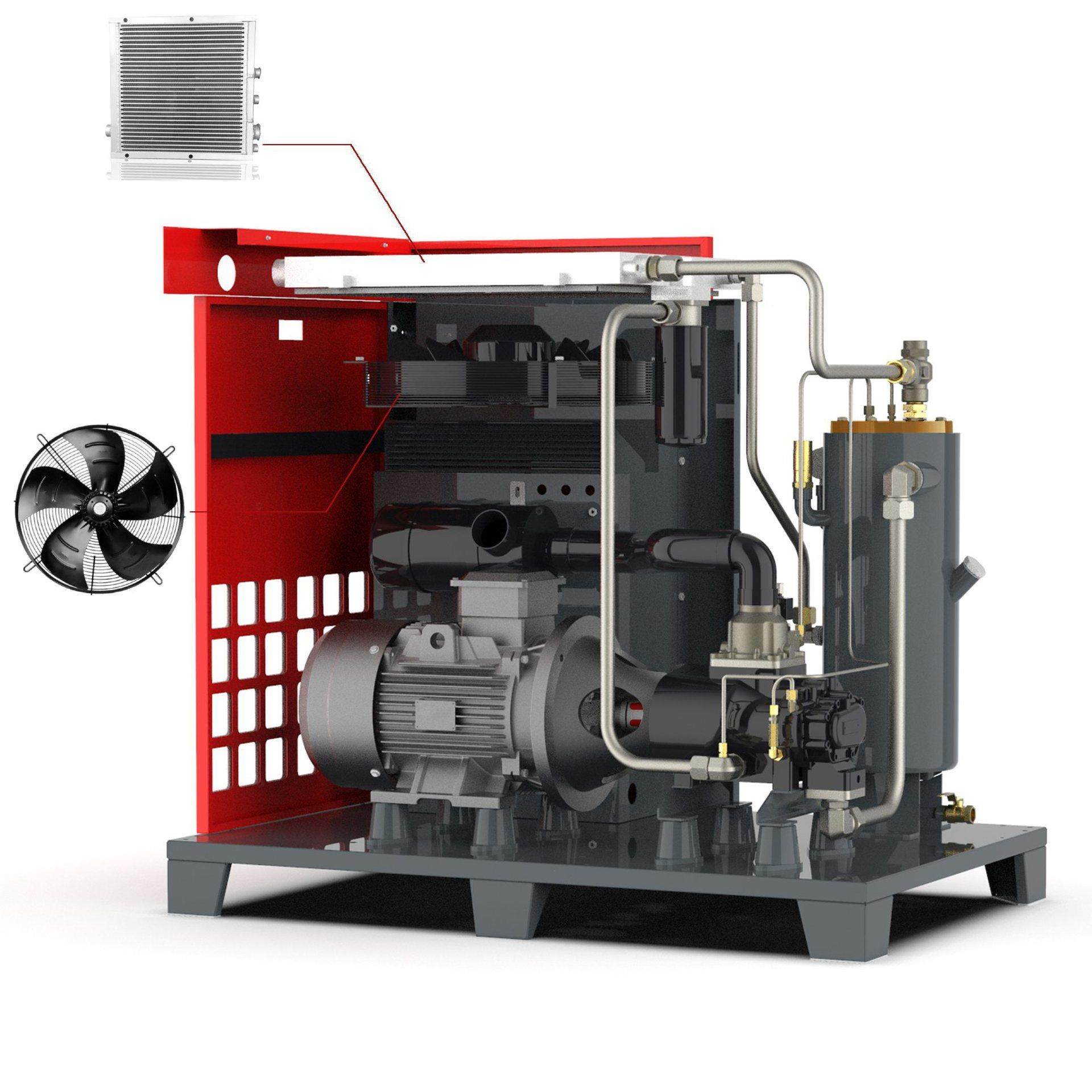 k索SLT-55V兰特杆式空空压机55w静音气泵永螺磁变频螺杆气压缩机5