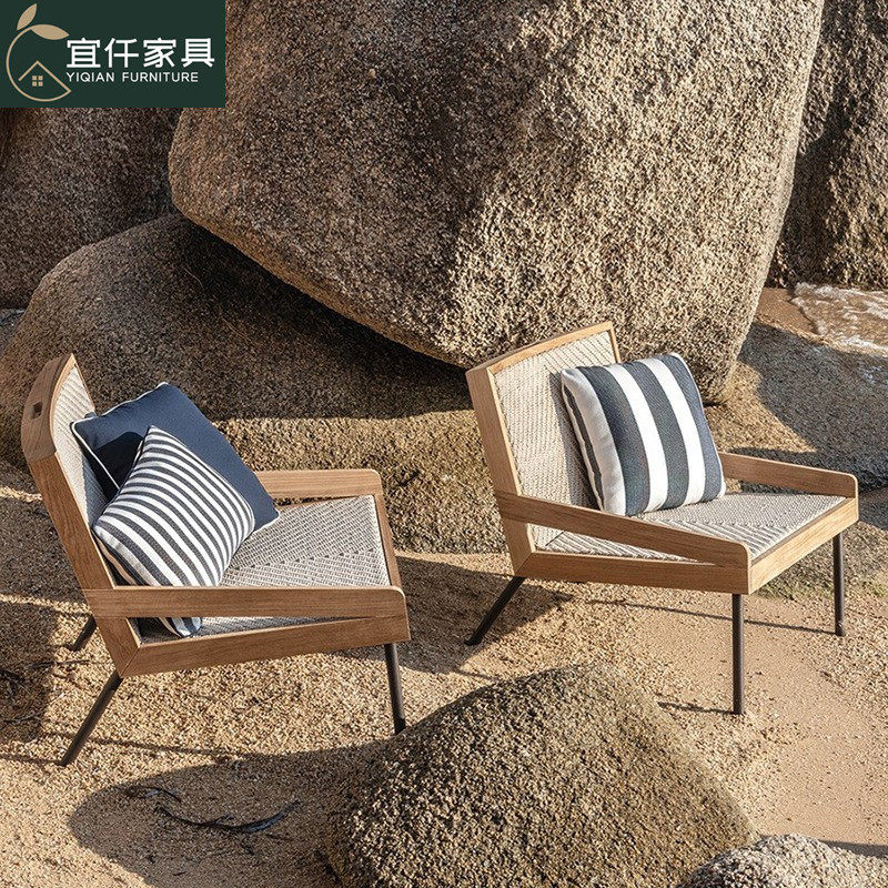 户外藤编沙发庭院露天售楼部别墅花园民宿阳台防水实木休闲椅组合,住宅家具,户外沙发,淘宝优惠券,粉丝福利购,淘宝优惠卷