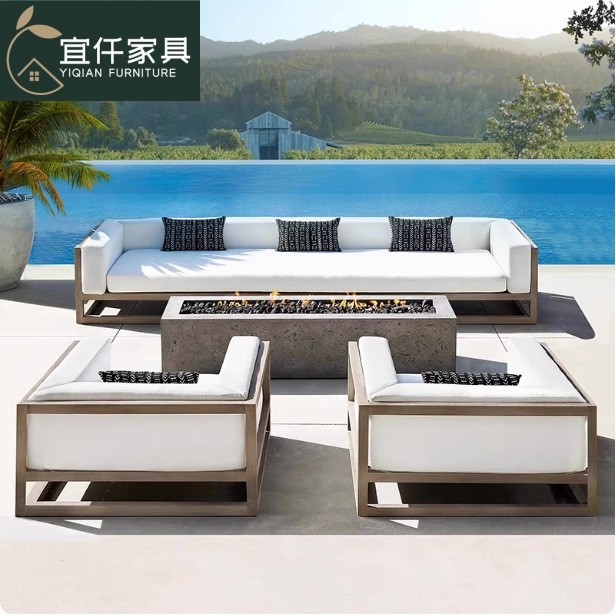 户外沙发铝合金花园酒店庭院休闲售楼部园林景观室外防水防晒家具,住宅家具,户外沙发,淘宝优惠券,粉丝福利购,淘宝优惠卷