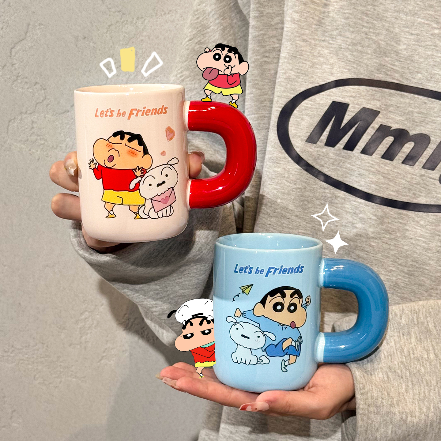 正版蜡笔小新陶瓷马克杯家用新款