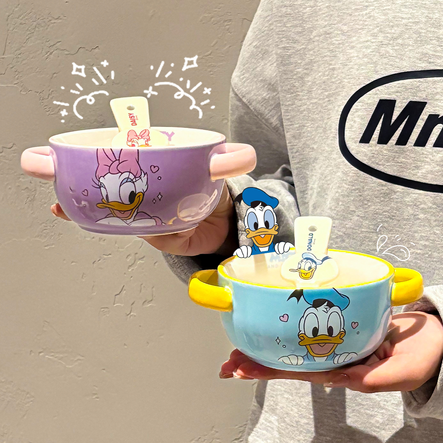 迪士尼儿童碗陶瓷吃饭专用碗家用