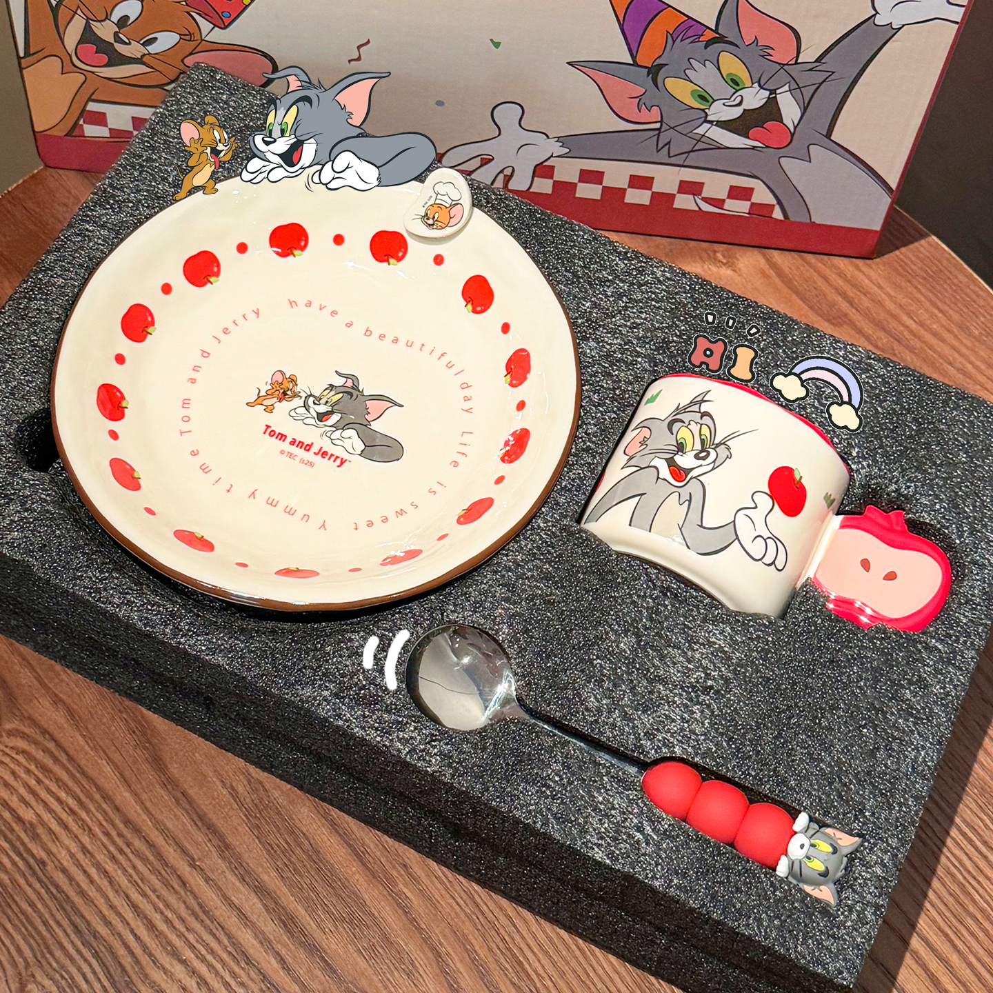 猫和老鼠陶瓷盘子早餐盘礼盒装