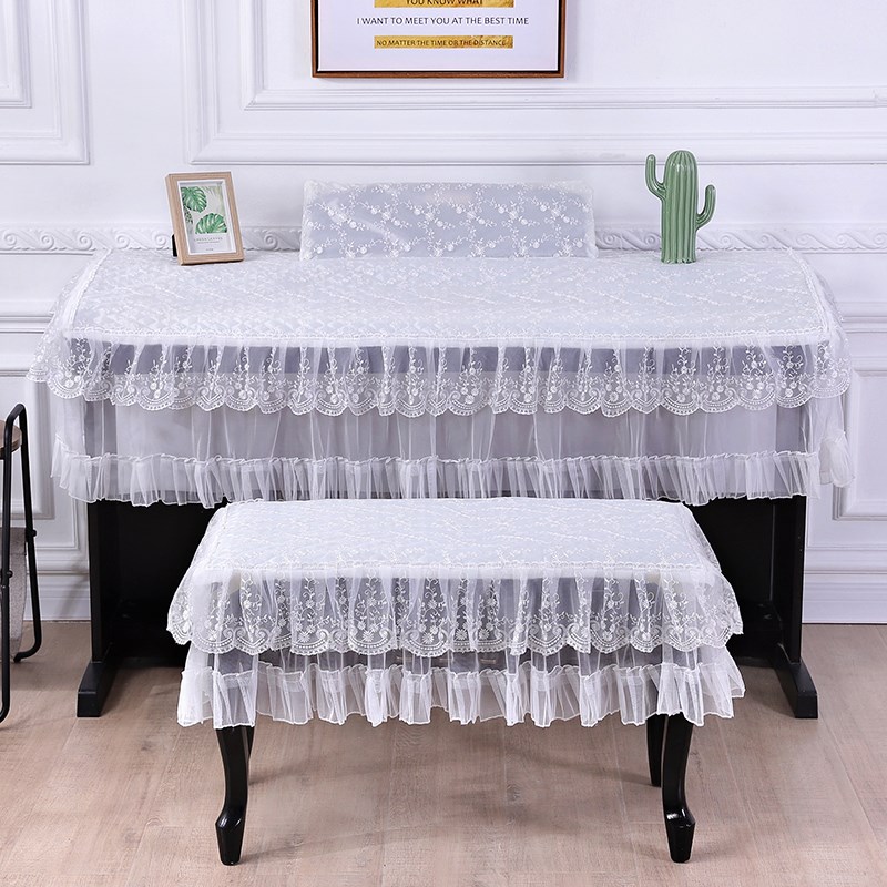 新款简约蕾丝电子琴罩88键61键双排键电钢琴套可定制蕾丝防尘罩