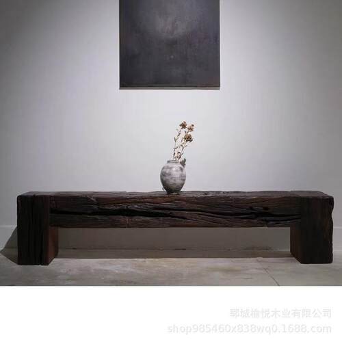 原333侘寂风木长凳古实木条凳创设计风长凳艺凳术创意条家具仿古