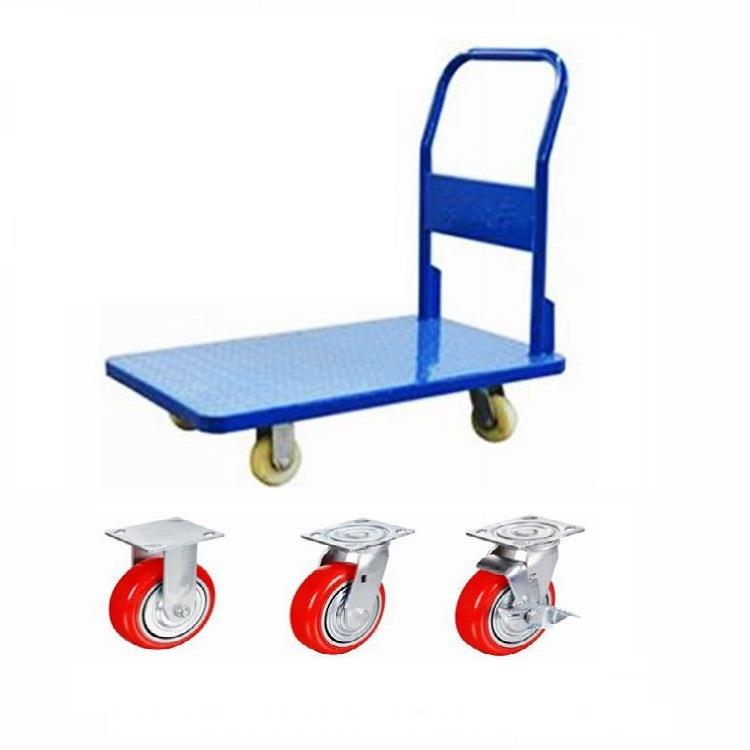 大号钢板平板车手推车重型铁板小平板车可折叠拉货平板小推车