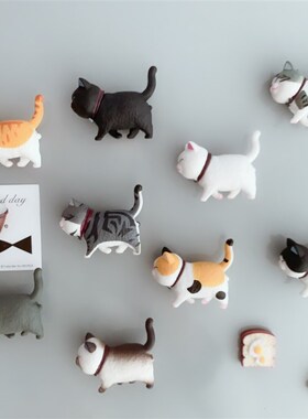 可爱小猫咪摆件公仔创意桌面装饰卡通铃铛猫玩偶网红猫房间装饰品