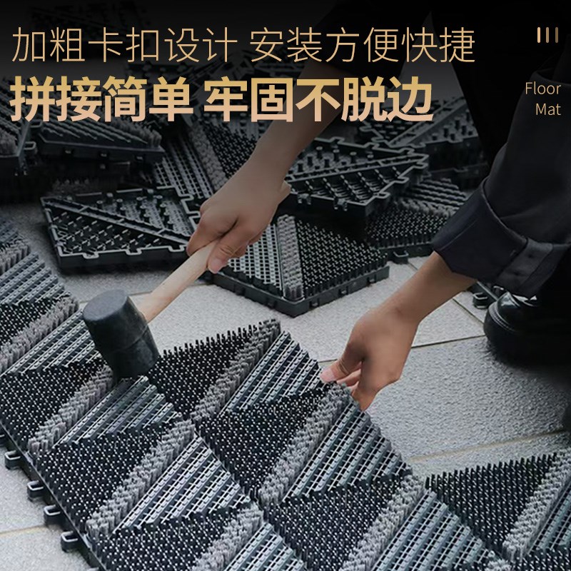 商用酒店大门口定制模块地毯入户门前蹭脚垫门垫室外防滑拼接地垫