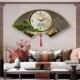 万年历钟表挂钟客厅新款 饰挂画电视迎客松时钟 家用现代餐厅大气装