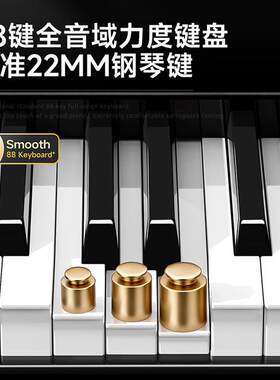 Lankro可折叠电子钢琴88键力度便携式电子琴成人专用初学家用钢琴