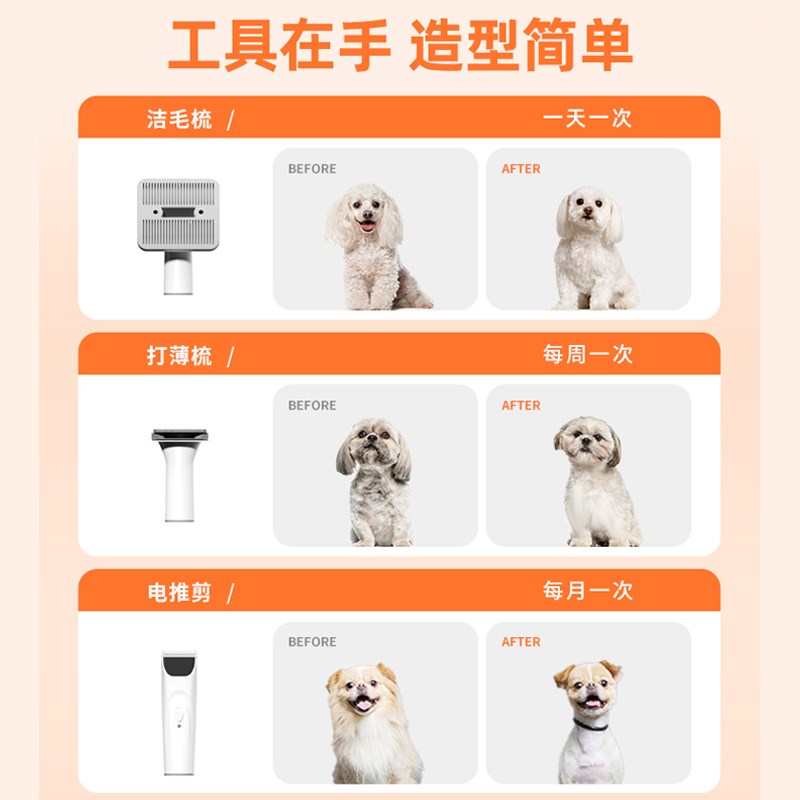 宠物吸毛器猫咪狗狗去浮毛清理神器猫狗专用除毛刷子电动吸尘用品