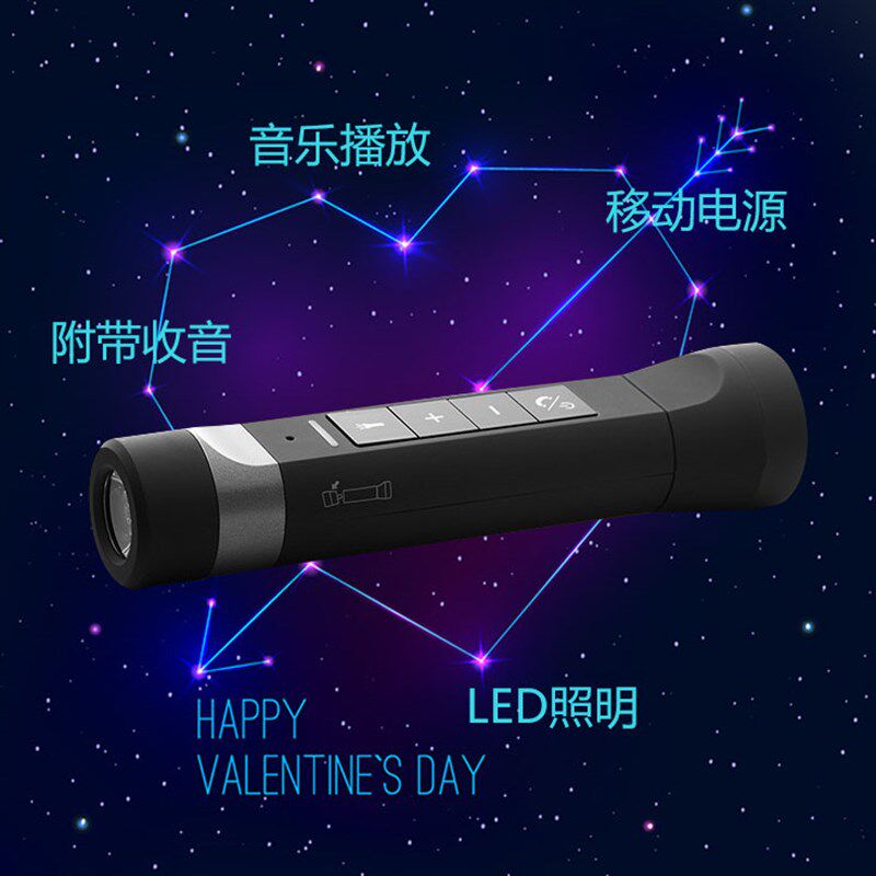 智能无线蓝牙音箱自行车户外山地骑行手电筒迷你插卡小音响低音炮