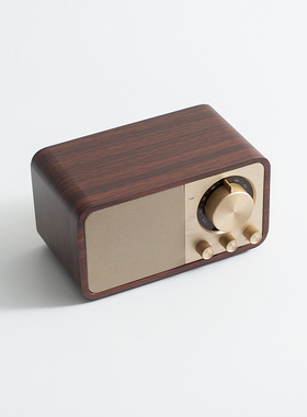 现代轻奢样板间卧室床头柜组合摆件桌面音响玻璃时钟台钟软装饰品