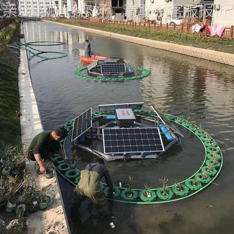 复氧能型生态浮岛太阳生态系净统景RSUN-TL观工 程污水处理化系统