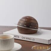 创意黑胡桃实木星球日历桌面摆件生日毕业礼物品送老师木质万年历
