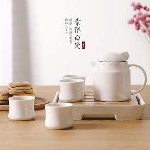 家用过滤日式 创意现代简约陶瓷整套茶具套装 竹制功夫茶盘组合茶壶